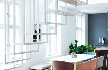 Athatq White Coated Staircase Floating